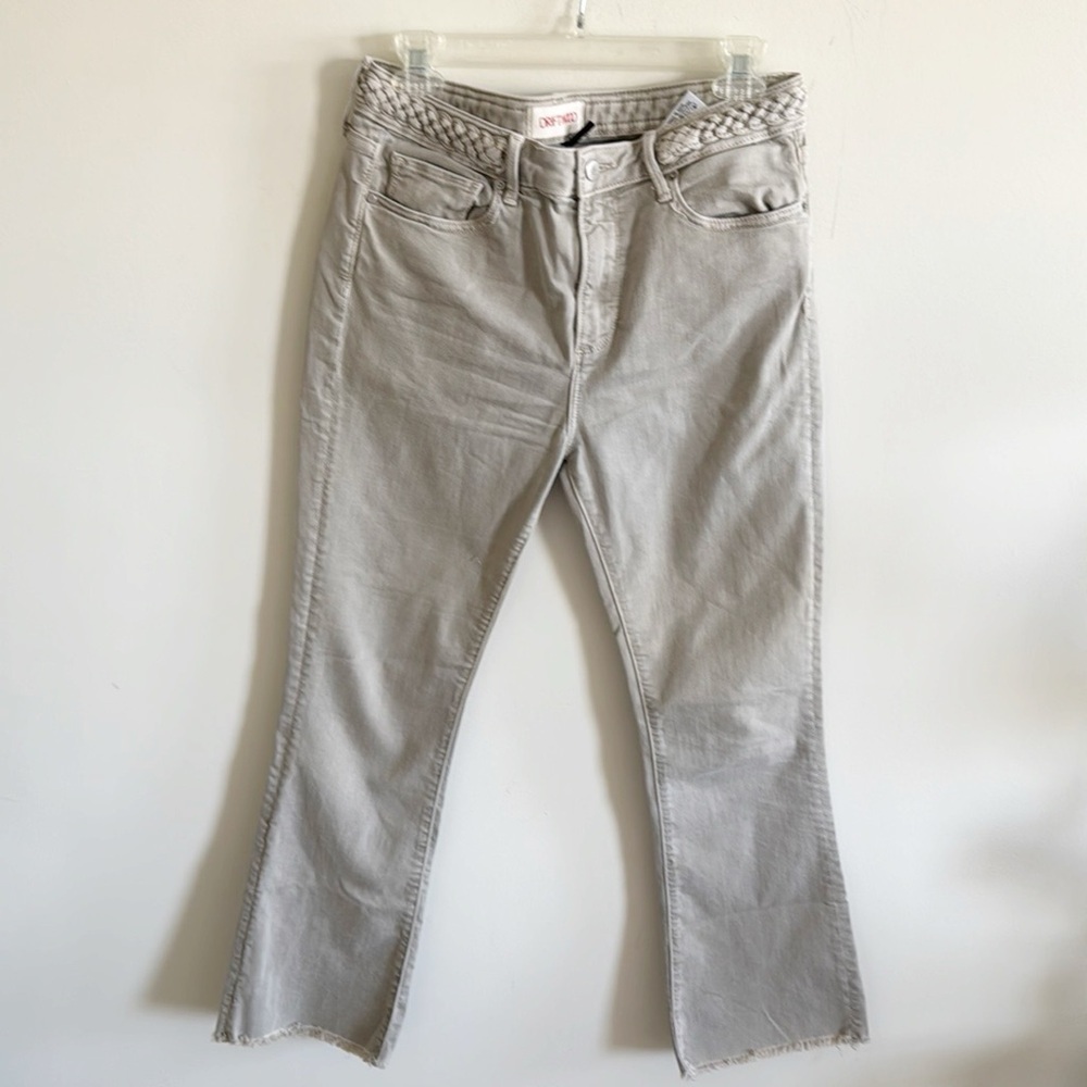 DRIFTWOOD Braided waistband ROXY CROPPED flare JEANS size 29